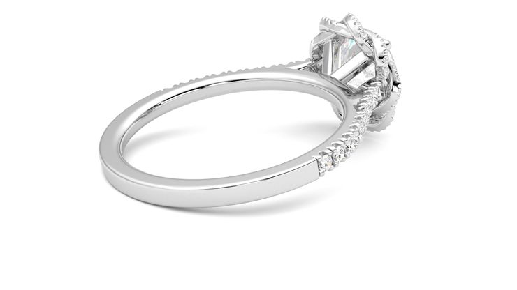 Taylor & Hart Entwine Round Engagement Ring 360 degree image 12