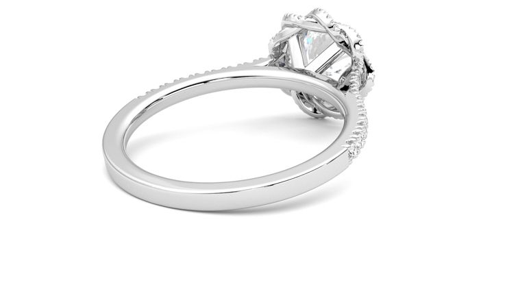Taylor & Hart Entwine Round Engagement Ring 360 degree image 13