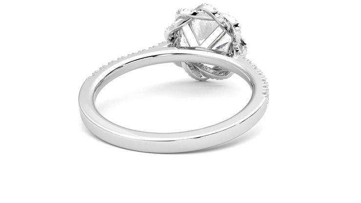 Taylor & Hart Entwine Round Engagement Ring 360 degree image 14