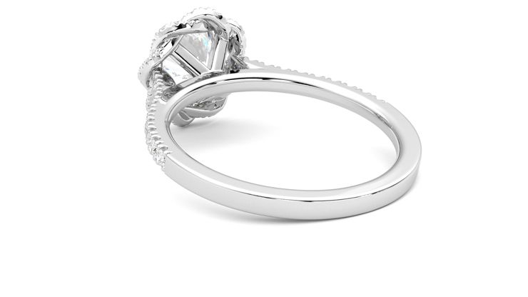 Taylor & Hart Entwine Round Engagement Ring 360 degree image 17