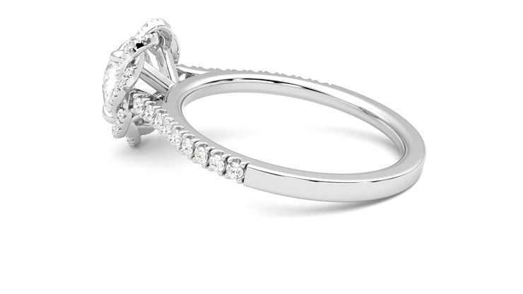 Taylor & Hart Entwine Round Engagement Ring 360 degree image 19
