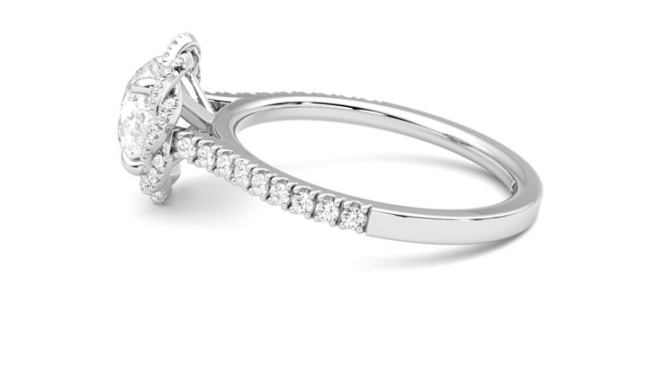 Taylor & Hart Entwine Round Engagement Ring 360 degree image 20