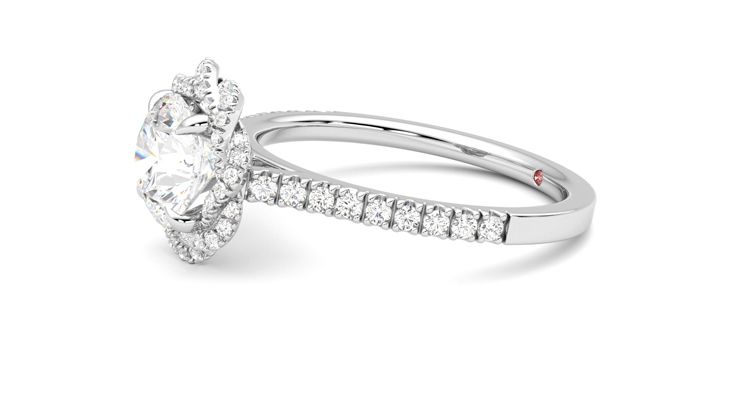 Taylor & Hart Entwine Round Engagement Ring 360 degree image 22