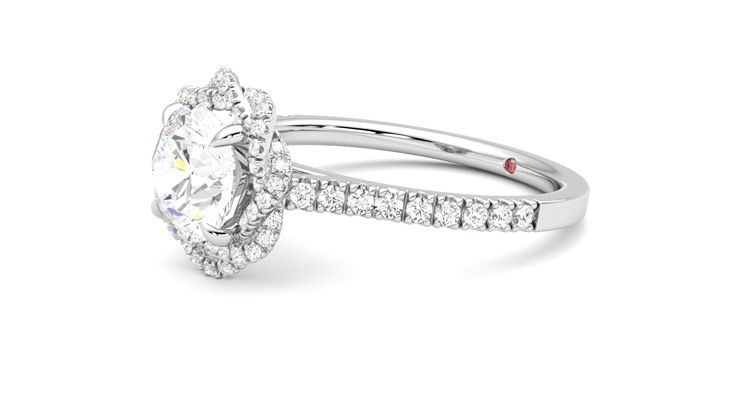 Taylor & Hart Entwine Round Engagement Ring 360 degree image 23