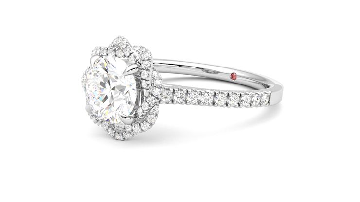 Taylor & Hart Entwine Round Engagement Ring 360 degree image 24