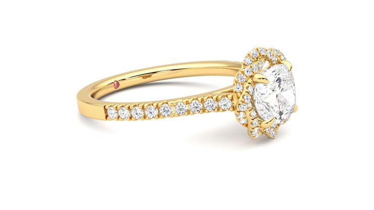 Taylor & Hart Entwine Cushion Engagement Ring 360 degree image 7