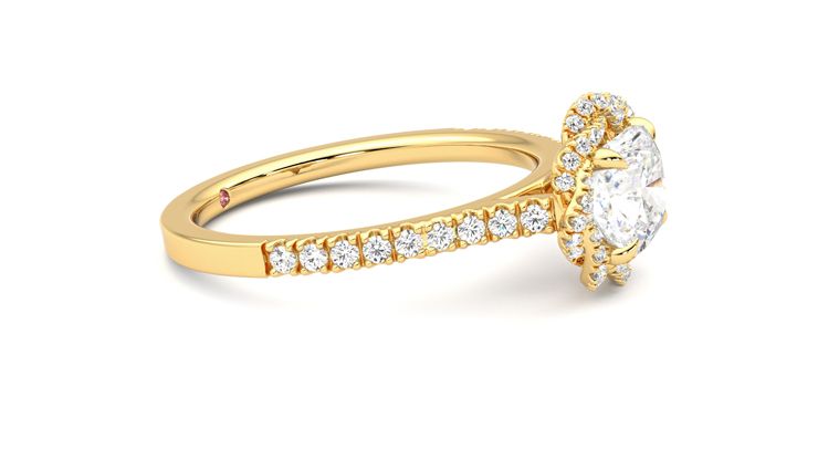 Taylor & Hart Entwine Cushion Engagement Ring 360 degree image 8