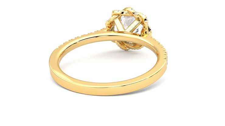 Taylor & Hart Entwine Cushion Engagement Ring 360 degree image 14