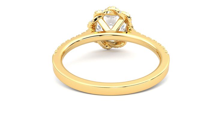 Taylor & Hart Entwine Cushion Engagement Ring 360 degree image 15