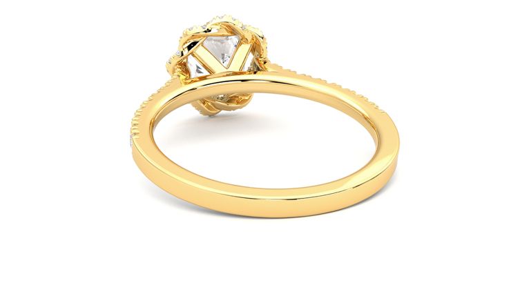 Taylor & Hart Entwine Cushion Engagement Ring 360 degree image 16