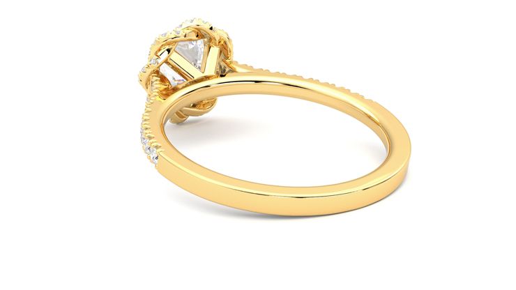 Taylor & Hart Entwine Cushion Engagement Ring 360 degree image 17