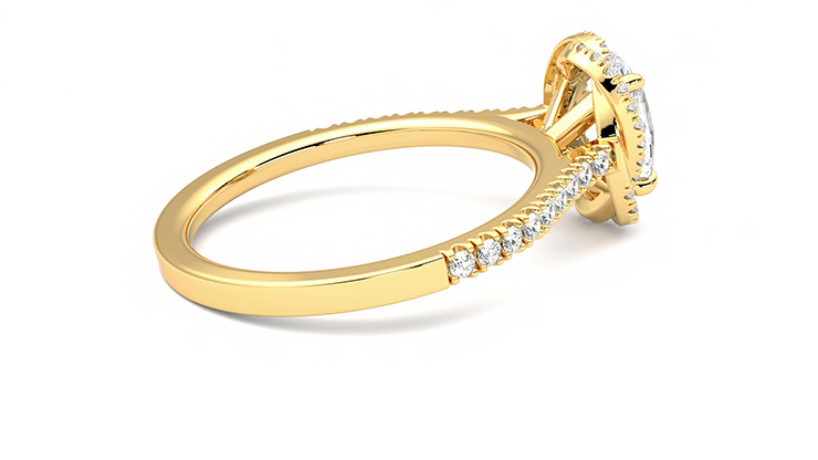 Taylor & Hart Entwine Oval Engagement Ring 360 degree image 11