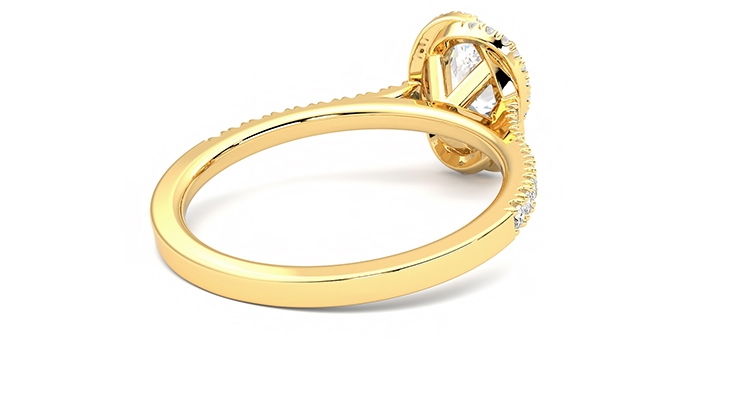 Taylor & Hart Entwine Oval Engagement Ring 360 degree image 13