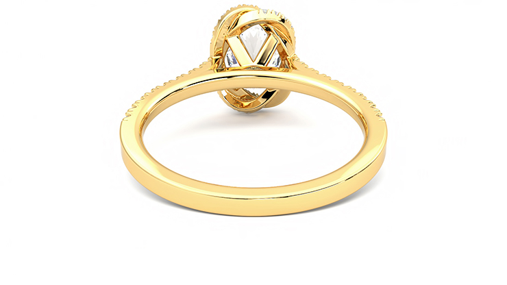 Taylor & Hart Entwine Oval Engagement Ring 360 degree image 15
