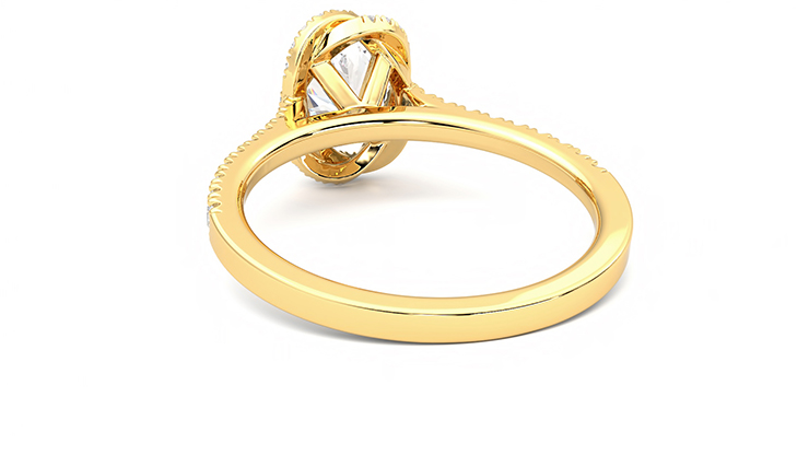 Taylor & Hart Entwine Oval Engagement Ring 360 degree image 16