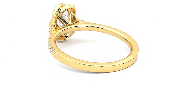 Taylor & Hart Entwine Oval Engagement Ring 360 degree image 17