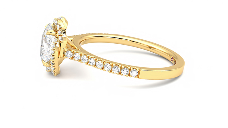 Taylor & Hart Entwine Oval Engagement Ring 360 degree image 21