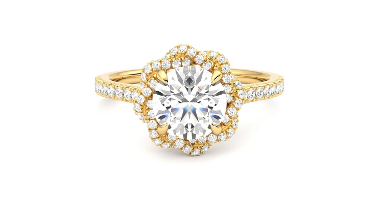 Taylor & Hart Entwine Round Engagement Ring 360 detail 01