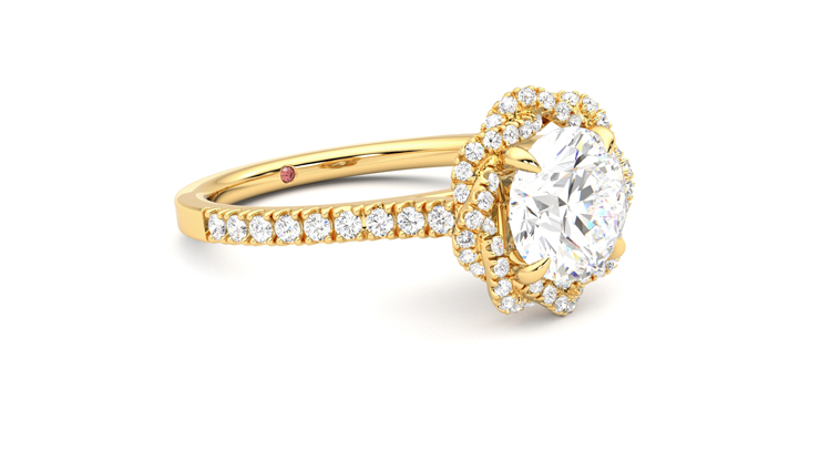Taylor & Hart Entwine Round Engagement Ring 360 degree image 6