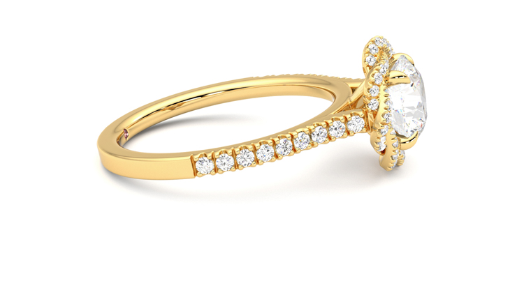 Taylor & Hart Entwine Round Engagement Ring 360 degree image 9