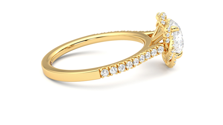 Taylor & Hart Entwine Round Engagement Ring 360 degree image 10