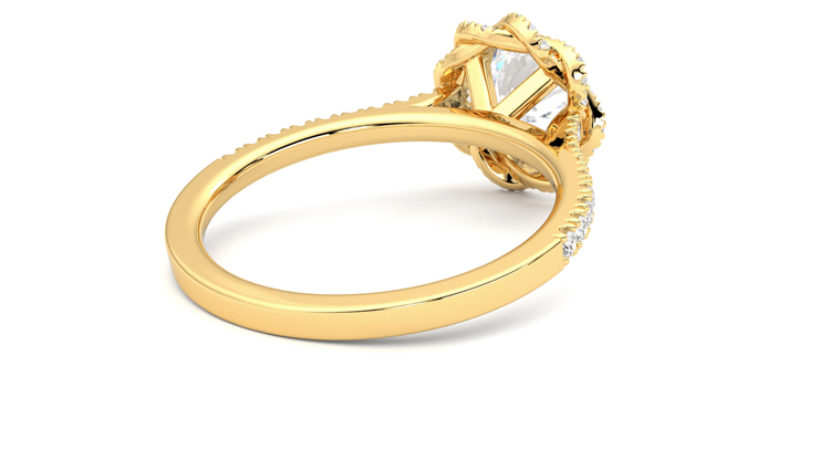 Taylor & Hart Entwine Round Engagement Ring 360 degree image 13