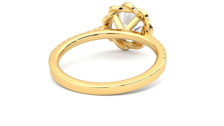Taylor & Hart Entwine Round Engagement Ring 360 degree image 14