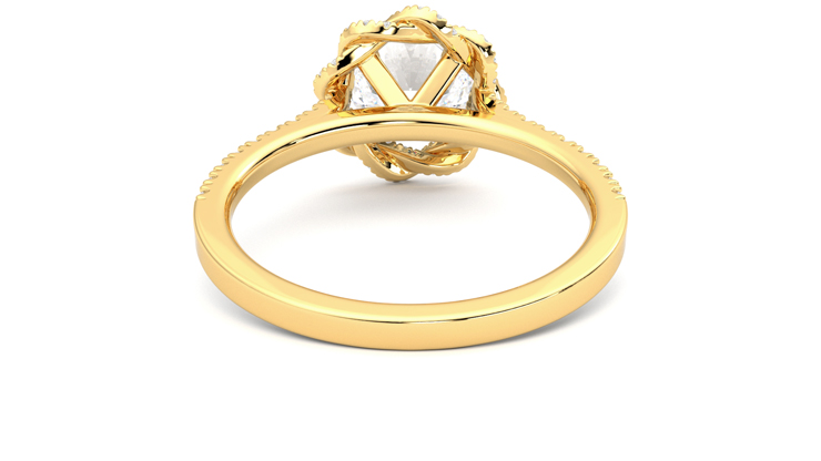 Taylor & Hart Entwine Round Engagement Ring 360 degree image 15
