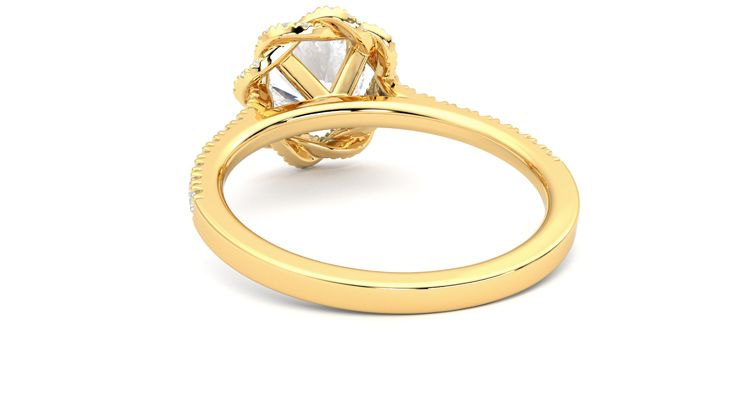 Taylor & Hart Entwine Round Engagement Ring 360 degree image 16