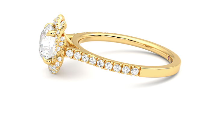 Taylor & Hart Entwine Round Engagement Ring 360 degree image 21
