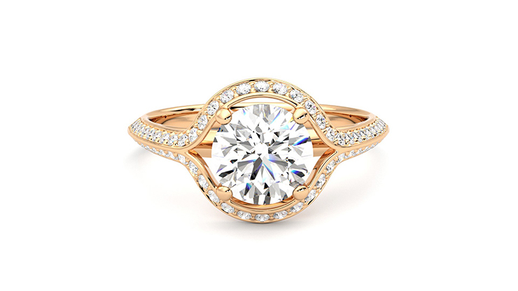 Taylor & Hart Ethereal Round Engagement Ring 360 detail 01