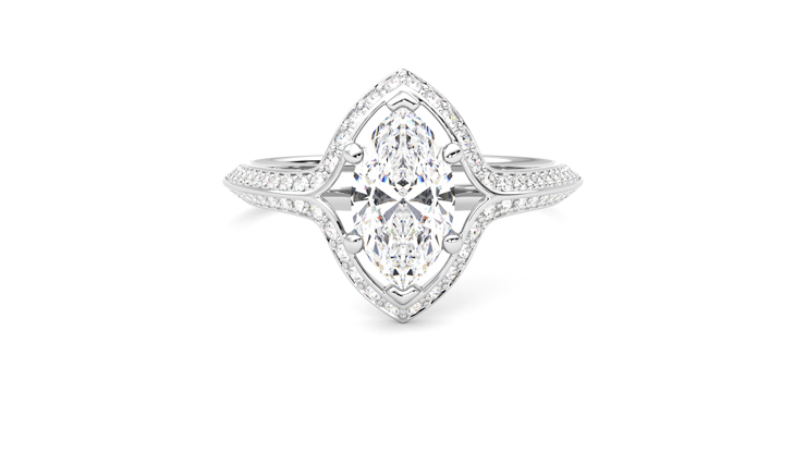 Taylor & Hart Ethereal Marquise Engagement Ring 360 detail 01