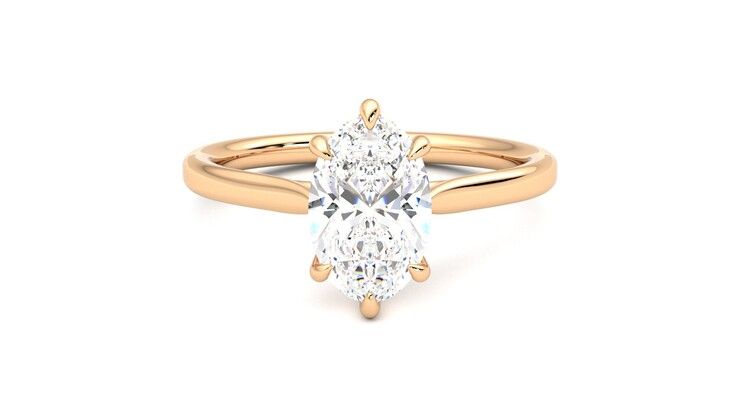 Taylor & Hart Eve Oval Engagement Ring 360 degree image 0