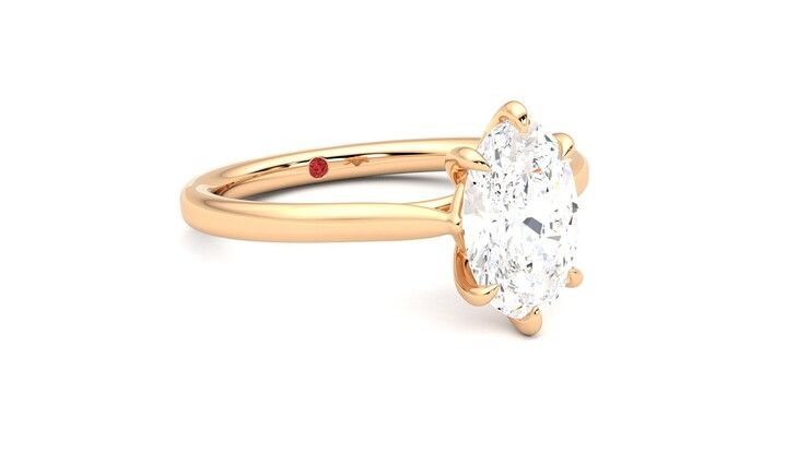Taylor & Hart Eve Oval Engagement Ring 360 degree image 5
