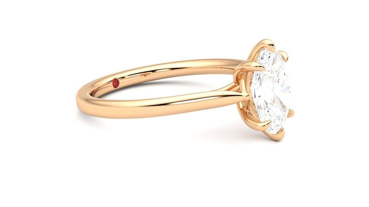 Taylor & Hart Eve Oval Engagement Ring 360 degree image 7