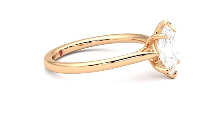 Taylor & Hart Eve Oval Engagement Ring 360 degree image 8