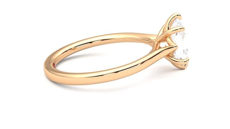 Taylor & Hart Eve Oval Engagement Ring 360 degree image 10