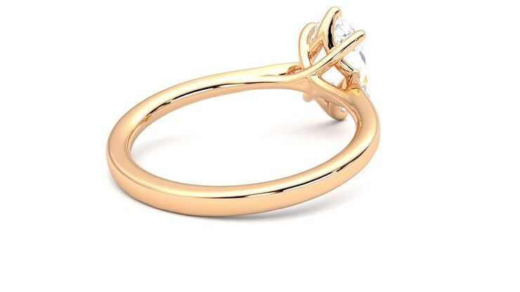 Taylor & Hart Eve Oval Engagement Ring 360 degree image 13