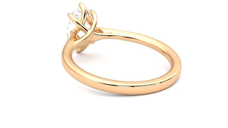 Taylor & Hart Eve Oval Engagement Ring 360 degree image 17