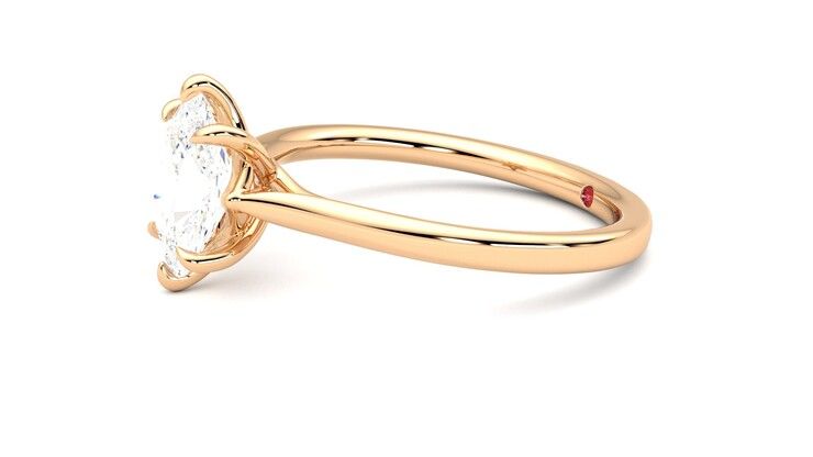 Taylor & Hart Eve Oval Engagement Ring 360 degree image 22