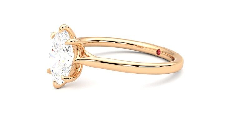 Taylor & Hart Eve Oval Engagement Ring 360 degree image 23
