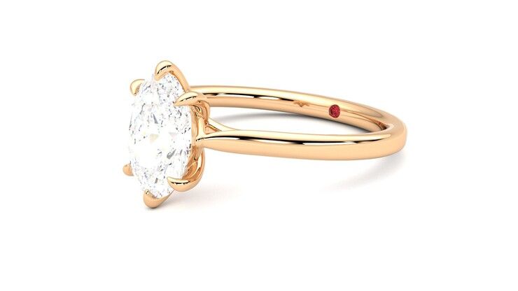 Taylor & Hart Eve Oval Engagement Ring 360 degree image 24