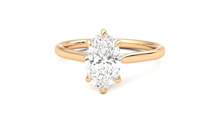Taylor & Hart Eve Oval Engagement Ring 360 degree image 28