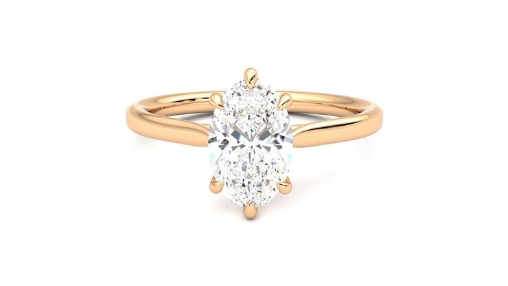 Taylor & Hart Eve Oval Engagement Ring 360 degree image 29