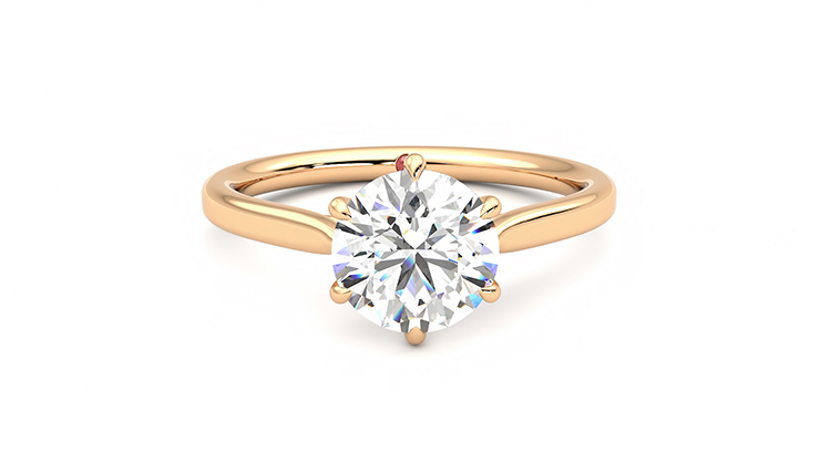 Taylor & Hart Eve Round Engagement Ring 360 degree image 1