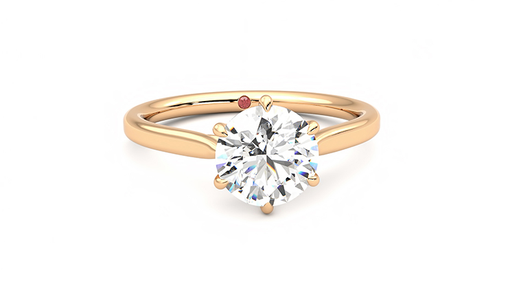 Taylor & Hart Eve Round Engagement Ring 360 degree image 2