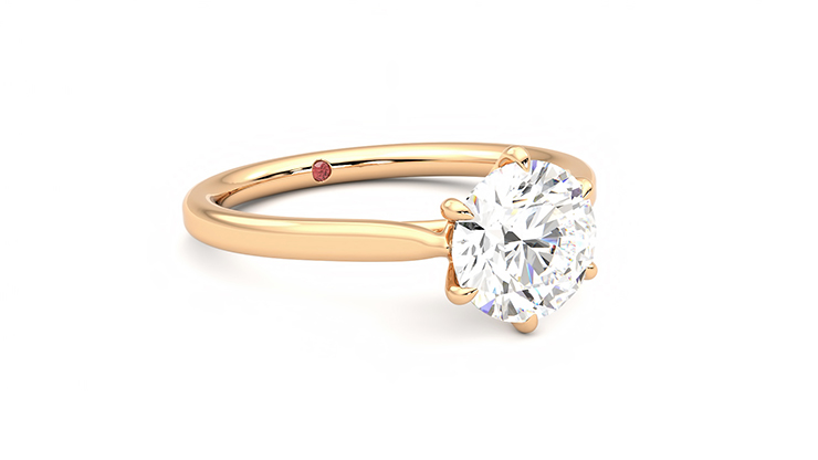 Taylor & Hart Eve Round Engagement Ring 360 degree image 5