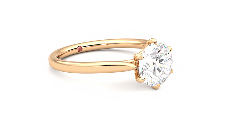 Taylor & Hart Eve Round Engagement Ring 360 degree image 6