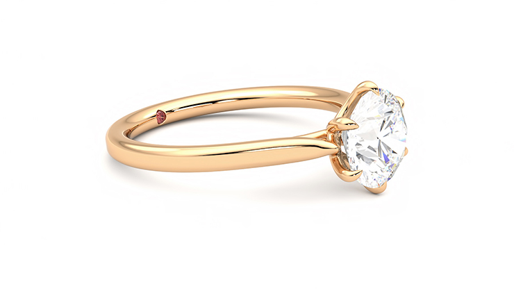 Taylor & Hart Eve Round Engagement Ring 360 degree image 7