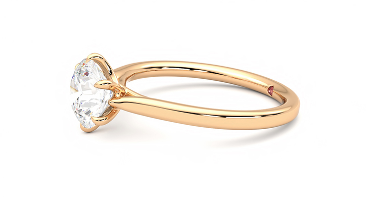 Taylor & Hart Eve Round Engagement Ring 360 degree image 22